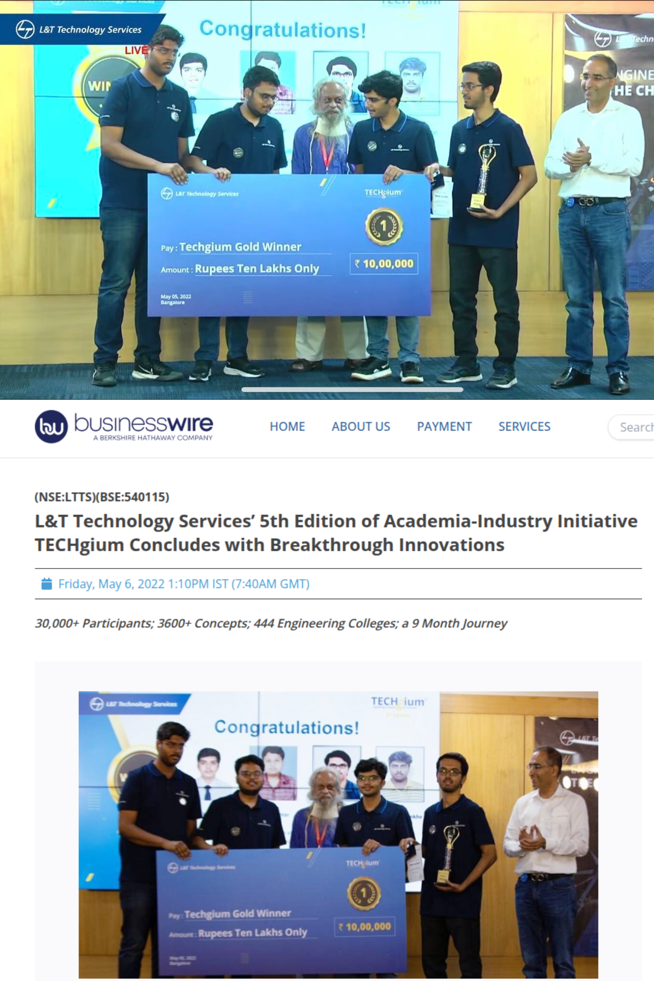 Techgium contest moment